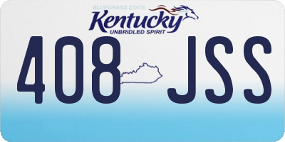 KY license plate 408JSS