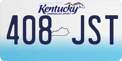 KY license plate 408JST