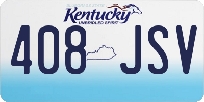 KY license plate 408JSV