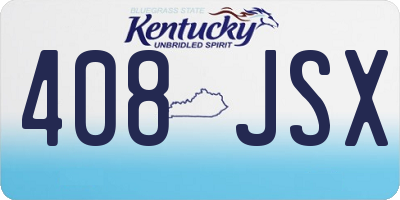 KY license plate 408JSX