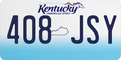 KY license plate 408JSY