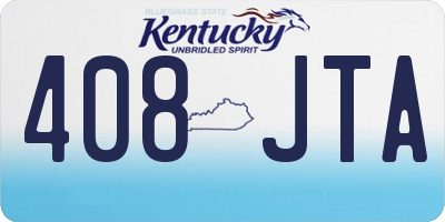 KY license plate 408JTA