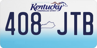 KY license plate 408JTB