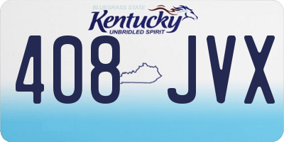 KY license plate 408JVX