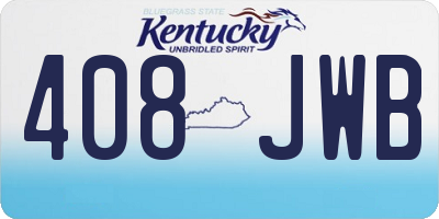 KY license plate 408JWB