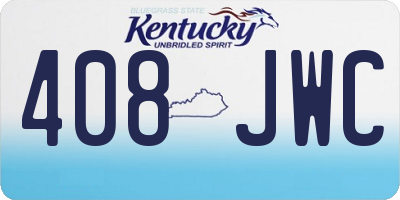 KY license plate 408JWC