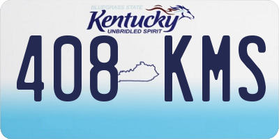 KY license plate 408KMS