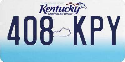 KY license plate 408KPY