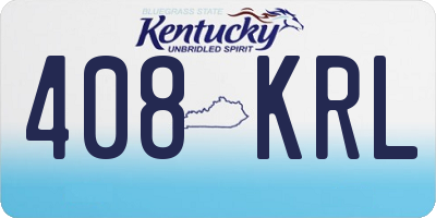 KY license plate 408KRL