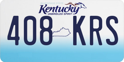 KY license plate 408KRS