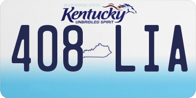 KY license plate 408LIA