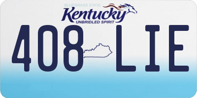 KY license plate 408LIE
