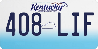 KY license plate 408LIF