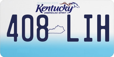 KY license plate 408LIH