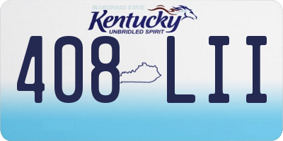 KY license plate 408LII