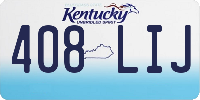 KY license plate 408LIJ