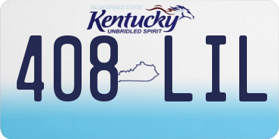 KY license plate 408LIL