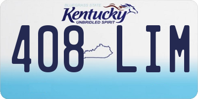 KY license plate 408LIM
