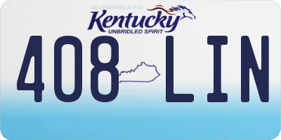 KY license plate 408LIN