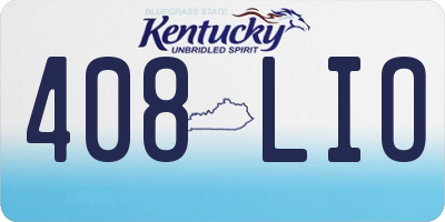 KY license plate 408LIO