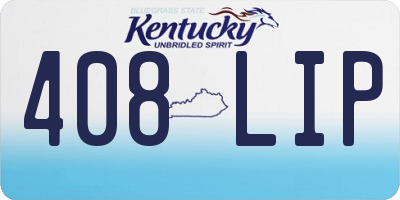 KY license plate 408LIP