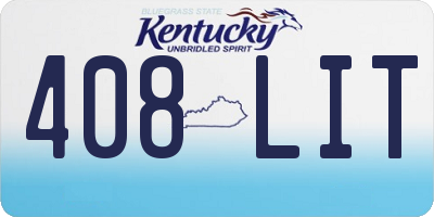 KY license plate 408LIT