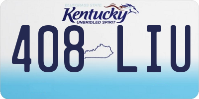KY license plate 408LIU