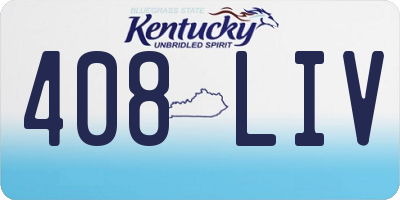 KY license plate 408LIV