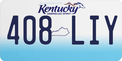 KY license plate 408LIY