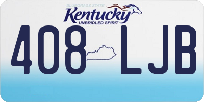 KY license plate 408LJB