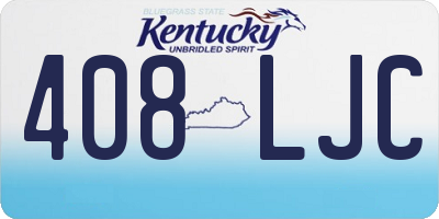KY license plate 408LJC