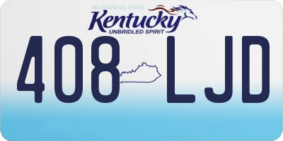 KY license plate 408LJD