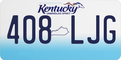 KY license plate 408LJG