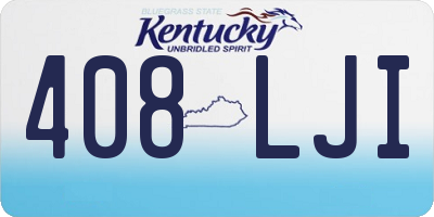 KY license plate 408LJI