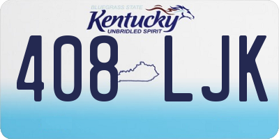 KY license plate 408LJK
