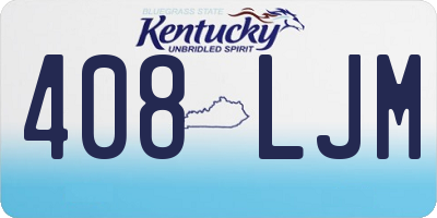 KY license plate 408LJM