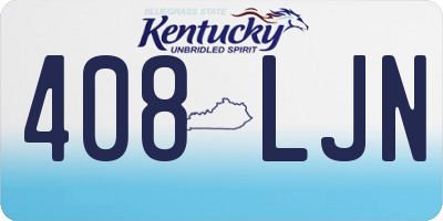 KY license plate 408LJN
