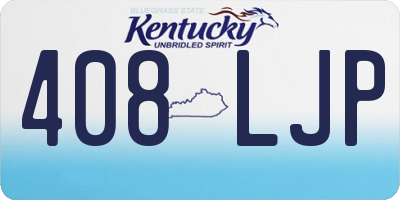 KY license plate 408LJP