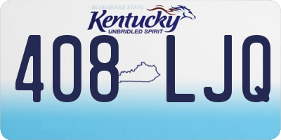 KY license plate 408LJQ
