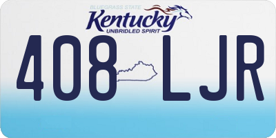 KY license plate 408LJR