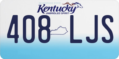 KY license plate 408LJS