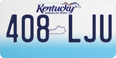 KY license plate 408LJU