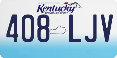 KY license plate 408LJV