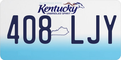 KY license plate 408LJY