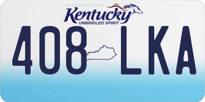 KY license plate 408LKA