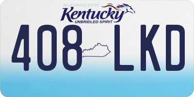 KY license plate 408LKD