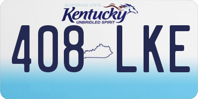 KY license plate 408LKE