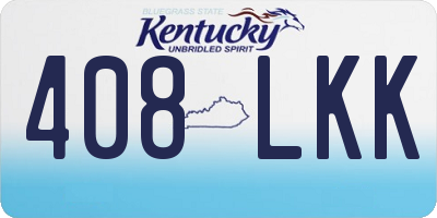 KY license plate 408LKK