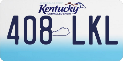 KY license plate 408LKL