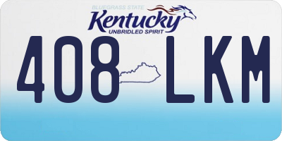 KY license plate 408LKM
